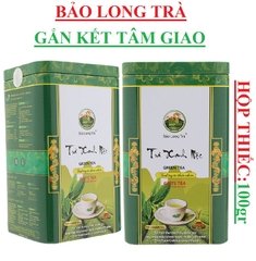 Trà xanh mộc (green tea) Bảo Long trà  hộp thiếc