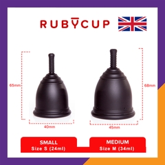 Cốc nguyệt san Rubycup (Đen) - Ruby Cup Black  - Nhập khẩu Anh