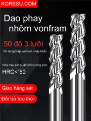 Dao phay 3 lưỡi ,Dao phay nhôm đặc biệt, Công cụ thép vonfram Cnc (TR003)