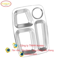 Đĩa Thức Ăn Bằng inox 304 Cho Học Sinh , Công Nhân , Quán Ăn