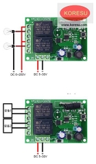 Bộ điều khiển từ xa đóng mở tự động 2 chiều 5V đến 220v gồm mạch điều khiển và điều khiển 3 nút ấn