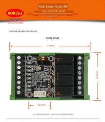 Bảng mạch PLC 6MR FX1N-10MR , Mô - Đun PLC giám sát trực tiếp sanling (653301-6)