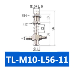 Cọc hút khí TL Ren cố định M10*1 dài 15mm. phụ kiện công nghệ hút khí nén.