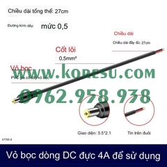 Dây Nguồn DC Đầu Đực / Cái ( đầu âm 2.1mm, đầu dương 5.5mm) dây đồng đủ loại 67700-1.
