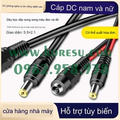 Dây Nguồn DC Đầu Đực / Cái ( đầu âm 2.1mm, đầu dương 5.5mm) dây đồng đủ loại 67700-1.