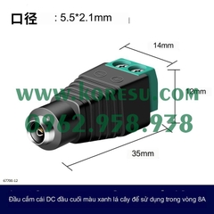 Dây Nguồn DC Đầu Đực / Cái ( đầu âm 2.1mm, đầu dương 5.5mm) dây đồng đủ loại 67700-1.