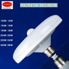 Đèn LED UFO cảm ứng cơ thể con người, cảm ứng radar, cảm biến âm thanh, và ánh sáng dùng cho hành lang, nhà để xe 20w