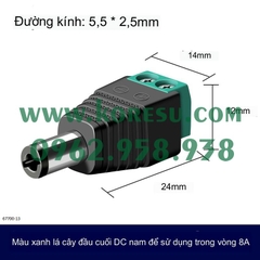 Dây Nguồn DC Đầu Đực / Cái ( đầu âm 2.1mm, đầu dương 5.5mm) dây đồng đủ loại 67700-1.