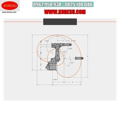 Robot thao tác công nghiệp KUKA KR 60-3 tải trọng 60kg và diện tích làm việc 2033mm 9008