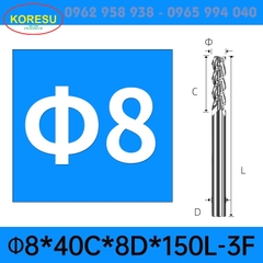 Dao Phay 3 Lưỡi ,Dao Phay Nhôm Đặc Biệt ( CÁN DAO DÀI HƠN) (TR004)