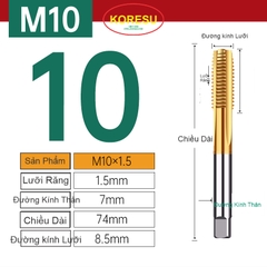 Mũi TARO mạ TITAN EX-H-POT rãnh thẳng mới (TR001)