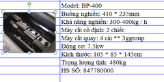 Máy nghiền nhựa BP-400