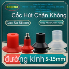 Phụ kiện hút khí nén, núm hút cao su silicon B10), gói 10 cái ( B5)