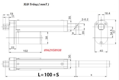 Ty đẩy điện 24v, hành trình 200mm, HY01.