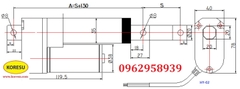 Xi lanh điện 24v, chịu tải 3000N, tốc độ 5mm/s, Ty đẩy thuỷ lực HY-02.