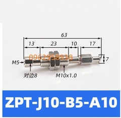 Thân hút khí nén SMC , cọc hút ZPT ren cố định M10 thích hợp cho núm hút ZP.