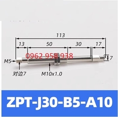 Thân hút khí nén SMC , cọc hút ZPT ren cố định M10 thích hợp cho núm hút ZP.