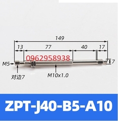 Thân hút khí nén SMC , cọc hút ZPT ren cố định M10 thích hợp cho núm hút ZP.