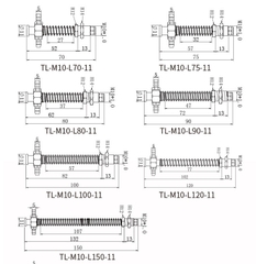 Cọc hút khí TL Ren cố định M10*1 dài 15mm. phụ kiện công nghệ hút khí nén.