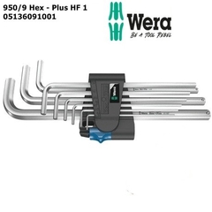BỘ LỤC GIÁC 950/9 HEX-PLUS HF 1(HOLDING FUNCTION) VỚI BI GIỮ CHẶT – WERA 05136091001