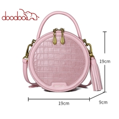 Túi đeo chéo nữ DOODOO dạng trống thời trang Hàn Quốc D8833