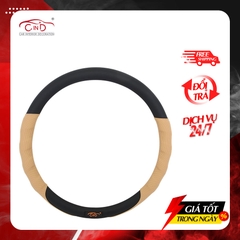 Bọc Vô Lăng CIND S048 Size M Màu Đen Kem - Nhập Khẩu Chính Hãng