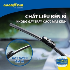 Gạt Mưa Không Xương GOODYEAR Chân Cài Đa Năng (Đầu A, B) Lắp Được Nhiều Dòng Xe Đặc Biệt - Nhập Khẩu Chính Hãng