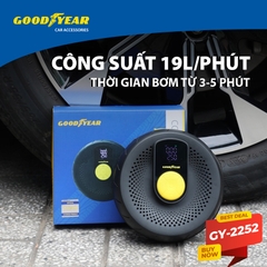 Máy Bơm Lốp Xe GOODYEAR GY-2252 Không Dây Tích Điện Tự Ngắt Đa Năng - Nhập Khẩu Chính Hãng
