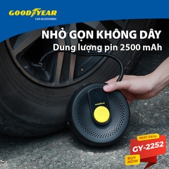 Máy Bơm Lốp Xe GOODYEAR GY-2252 Không Dây Tích Điện Tự Ngắt Đa Năng - Nhập Khẩu Chính Hãng