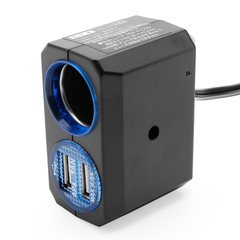 Bộ Chia Tẩu Ô Tô 1 Ổ Và 2 Cổng Usb Có Dây AIR-Q PZ-709 - Nhập Khẩu Chính Hãng