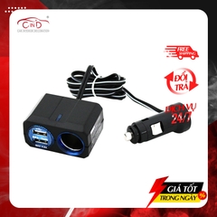 Bộ Chia Tẩu Ô Tô 1 Ổ Và 2 Cổng Usb Có Dây AIR-Q PZ-709 - Nhập Khẩu Chính Hãng