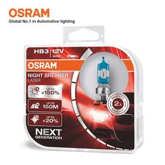 Combo 2 Bóng Đèn Halogen Tăng Sáng 150% OSRAM Night Breaker Laser HB3 12V 60W - Nhập Khẩu Chính Hãng