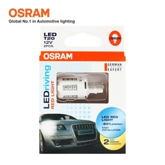 Combo 2 Bóng Đèn Led Chân Ghim Nhỏ OSRAM Standard Retrofit T20 W21W 12V Màu Đỏ - Nhập Khẩu Chính Hãng