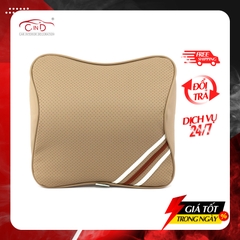 Gối Tựa Đầu Cao Su Non Bọc Da CIND QF002 Màu Kem - Nhập Khẩu Chính Hãng