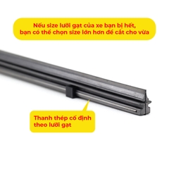 Combo 2 Lưỡi Gạt Mưa Loại A VIAIR R15 (18 Inch/450 mm) - Nhập Khẩu Chính Hãng