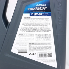 Nhớt Động Cơ AISIN ECSI1544P 15W-40 CI4 / SL Econtech+ Semi Synthetic 4L - Nhập Khẩu Chính Hãng