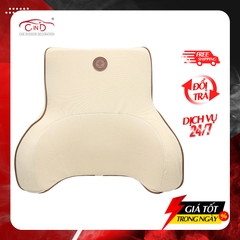 Tựa Lưng Ô Tô Cao Su Non Vải Nỉ CIND G002 Màu Kem - Nhập Khẩu Chính Hãng