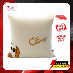 Tựa Lưng Ô Tô FOCUS Chó Mation FM-B01A Màu Kem - Nhập Khẩu Chính Hãng