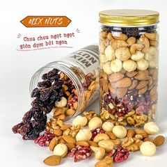 Mix Nuts 5 hạt dinh dưỡng và nho đen loại 1, ăn vặt thơm ngon tốt cho mẹ bầu