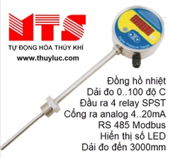 Đồng hồ nhiệt độ kỹ thuật số dùng cho trạm thủy lực, hệ thống SCADA