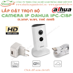 Bộ camera IP Dahua IPC-C15P (1.3MP, wifi, thẻ nhớ)