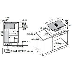 Bếp từ kết hợp hút mùi Hafele HC-IHH77A 539.66.822