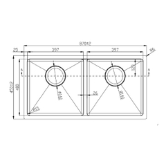 Chậu rửa bát Konox KN8745DUB