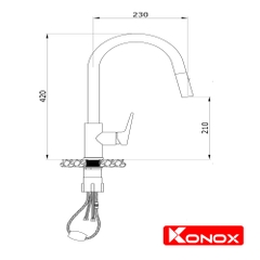 Vòi rút dây Konox KN 1900