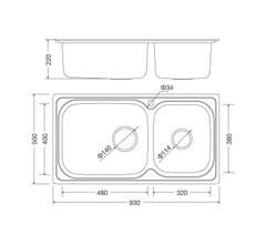 Chậu rửa bát Malloca MS 2025