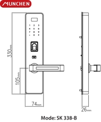 Khóa điện tử Munchen SK 338-B