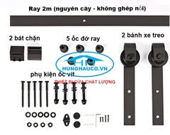 BỘ PHỤ KIỆN CỬA LÙA TREO BARN DOOR - KÈM RAY 2m