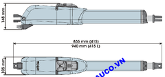 motor cổng cánh tay đòn DC24V  FAAC S415  -  2 CÁNH ( Italia)