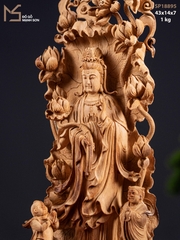 Tượng Phật Mẹ Quan Âm - Gỗ Hoàng Đàn Tuyết Lạng Sơn
