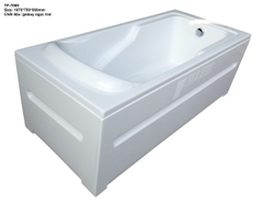TP7069 - BỒN TẮM NGÂM HÌNH CHỮ NHẬT 3 MẶT YẾM CÓ CHỮ